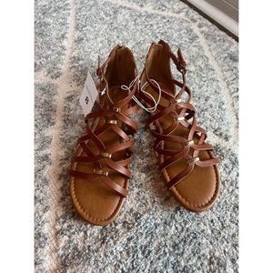 NWT Cognac/Tan Gladiator Sandals